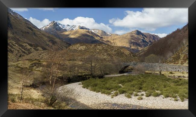 Snow capped mountains from Glen Shiel  Framed Print by Anthony McGeever