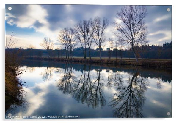 Reflections in the river on a cloudy day. - Orton glow Edition  Acrylic by Jordi Carrio