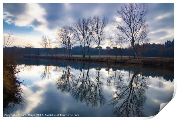 Reflections in the river on a cloudy day. - Orton glow Edition  Print by Jordi Carrio