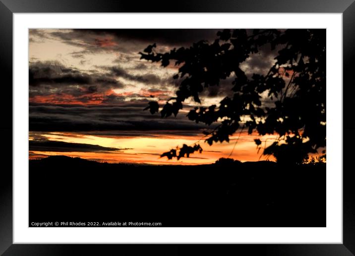 Sunset Over the Shire Framed Mounted Print by Phil Rhodes