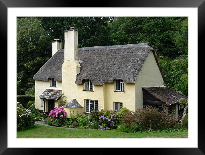 Selworthy Cottage Framed Mounted Print by Raymond Partlett