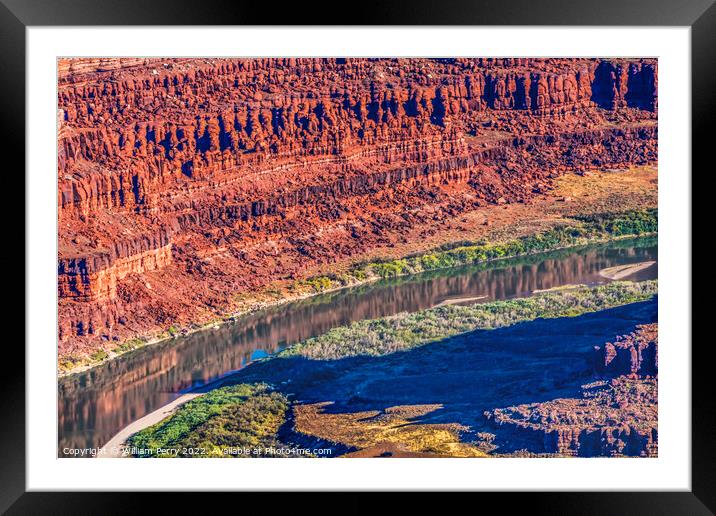 Green River Grand View Point Canyonlands National Park Moab Utah Framed Mounted Print by William Perry