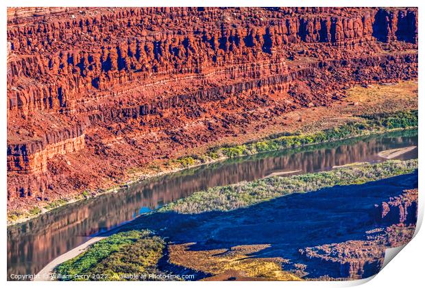 Green River Grand View Point Canyonlands National Park Moab Utah Print by William Perry