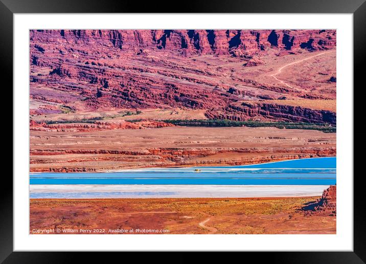 Reservoir Irrigation Grand View Point Canyonlands National Park  Framed Mounted Print by William Perry
