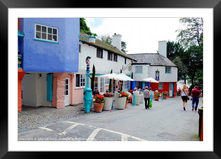 Portmeirion, Wales. Framed Mounted Print by john hill