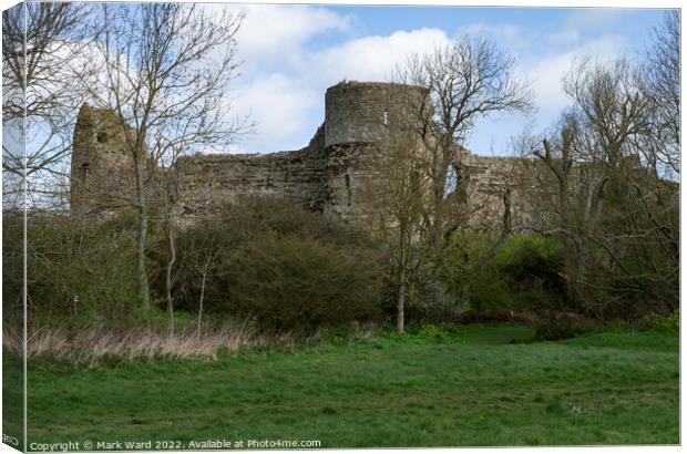 Pevensey Castle in East Sussex. Canvas Print by Mark Ward