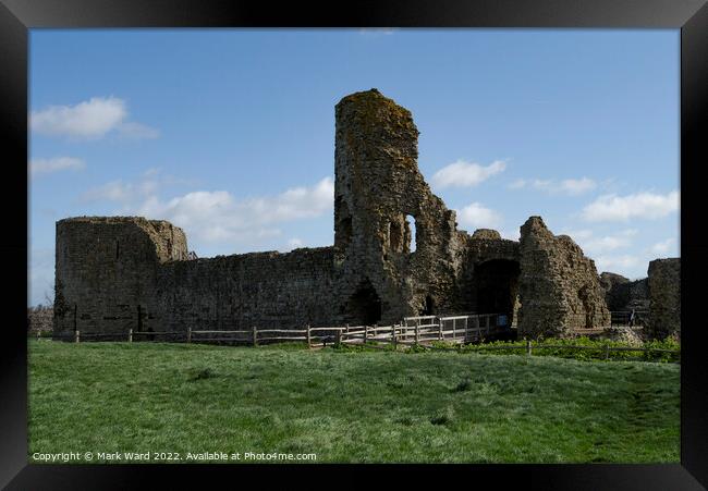 The Castle at Pevensey. Framed Print by Mark Ward