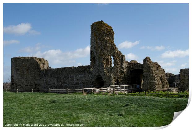 The Castle at Pevensey. Print by Mark Ward