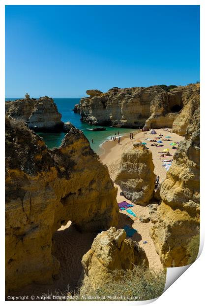 Summertime in Sao Rafael Beach. Albufeira Print by Angelo DeVal