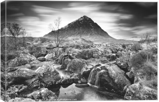 Majestic Glen Coe Mountain Canvas Print by Les McLuckie