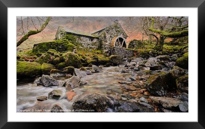 The Old Mill, Borrowdale Framed Mounted Print by Jules Taylor