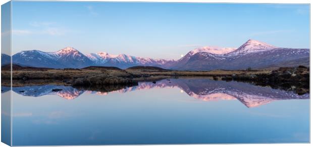 Loch Ba Sunrise Panoramic Canvas Print by Kevin Winter