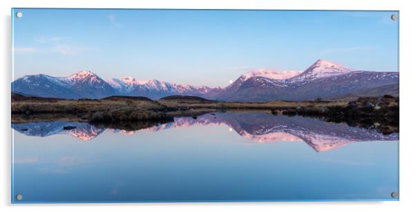 Loch Ba Sunrise Panoramic Acrylic by Kevin Winter