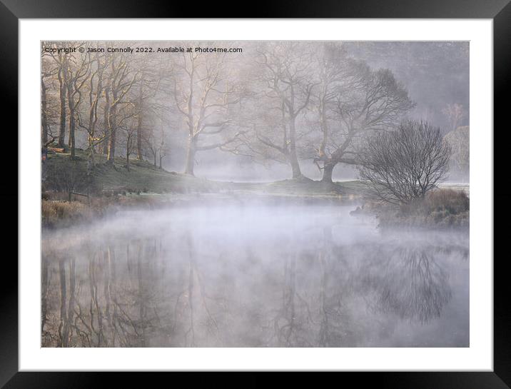 Elterwater Mist. Framed Mounted Print by Jason Connolly