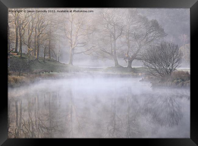 Elterwater Mist. Framed Print by Jason Connolly