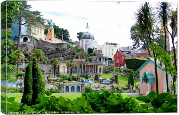 Portmeirion village, Wales Canvas Print by john hill