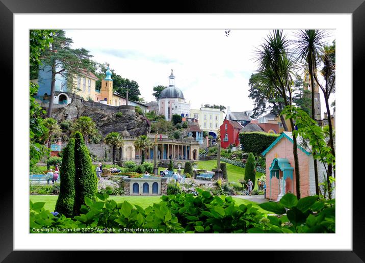 Portmeirion village, Wales Framed Mounted Print by john hill