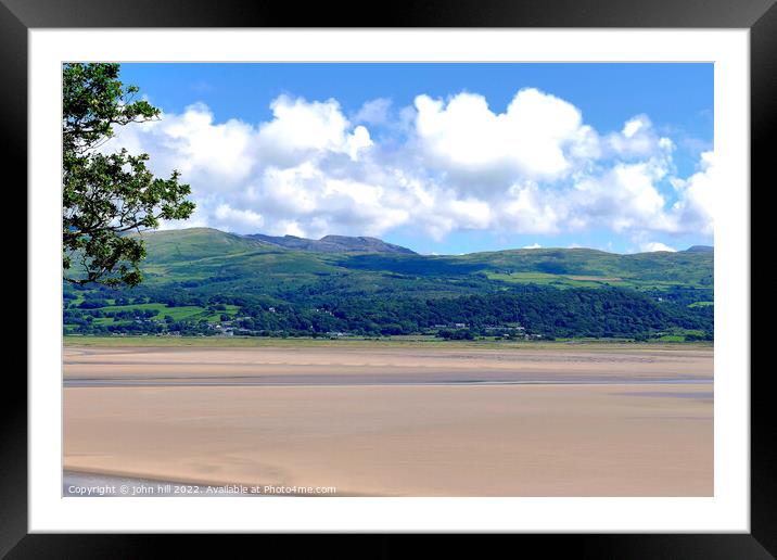 Welsh coastline from Portmeirion, Wales. Framed Mounted Print by john hill