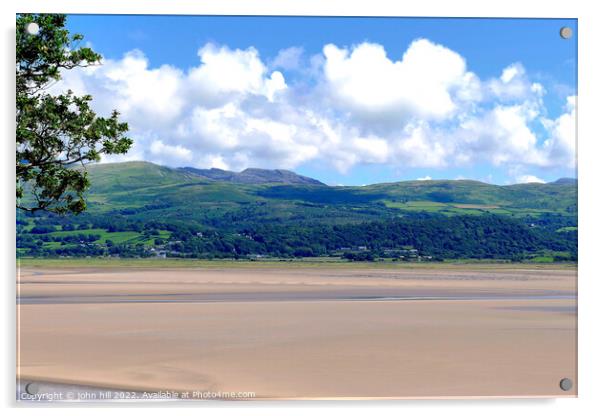Welsh coastline from Portmeirion, Wales. Acrylic by john hill