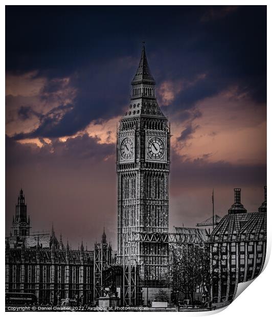 Big Ben Colour Pop Print by Daniel Gwalter