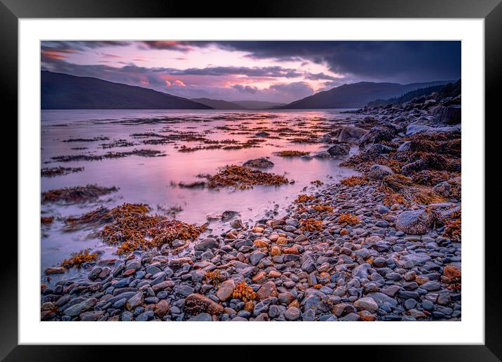 Loch Sunart Sunset Framed Mounted Print by John Frid