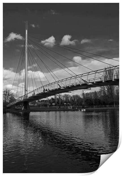 Christchurch Bridge over the River Thames Print by Joyce Storey