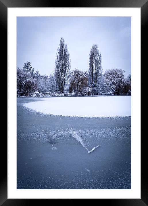 Frozen pond Framed Mounted Print by Gary Eason