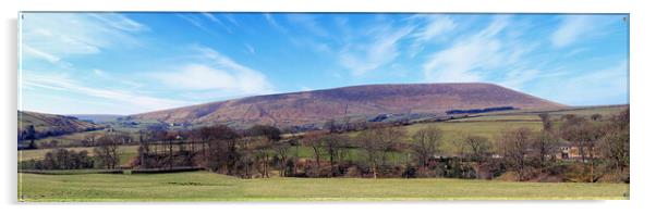 Pendle Countryside Panorama Acrylic by David McCulloch