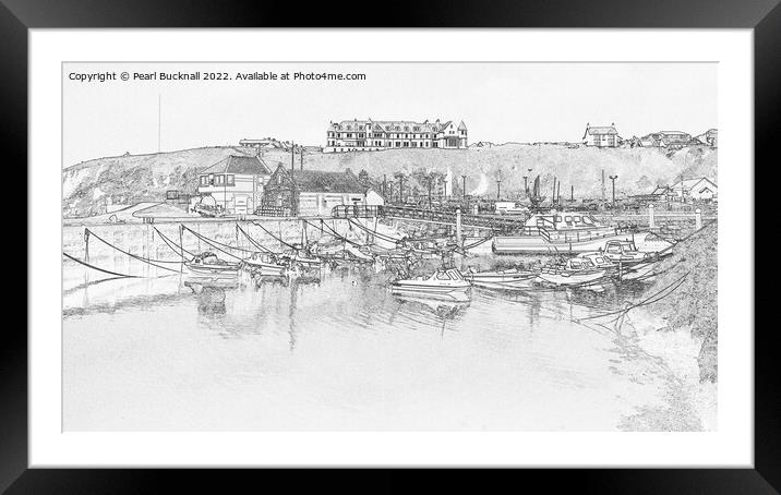Portpatrick Dumfries and Galloway Scotland Digital Framed Mounted Print by Pearl Bucknall