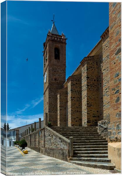 Almonaster Church Tower Canvas Print by Angelo DeVal