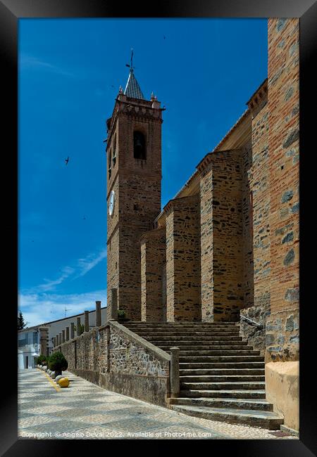 Almonaster Church Tower Framed Print by Angelo DeVal