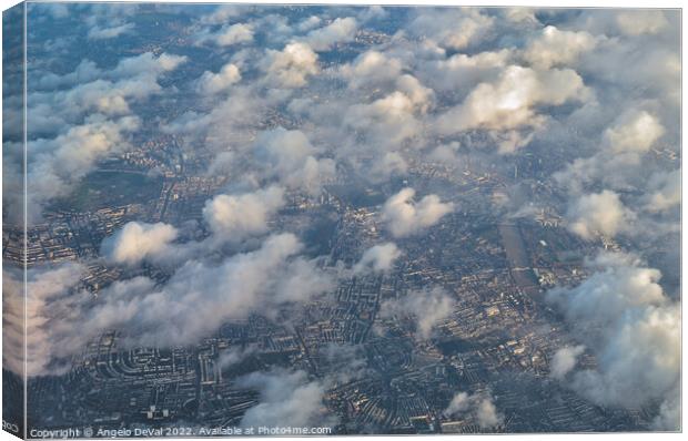 Aerial view of the city of London Canvas Print by Angelo DeVal