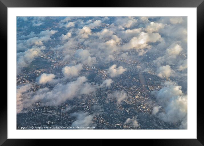Aerial view of the city of London Framed Mounted Print by Angelo DeVal