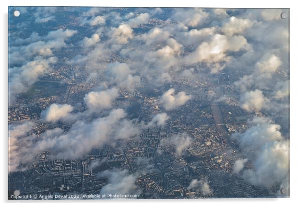 Aerial view of the city of London Acrylic by Angelo DeVal