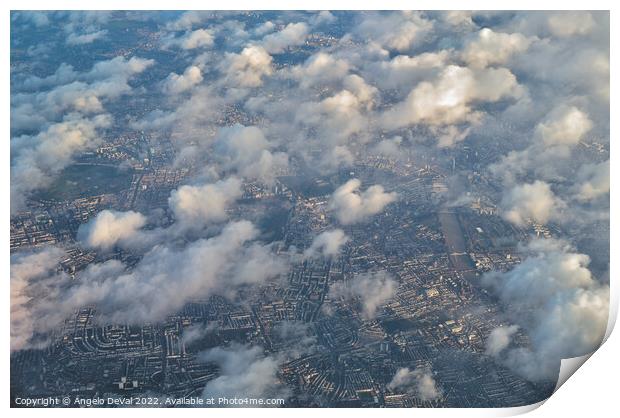 Aerial view of the city of London Print by Angelo DeVal