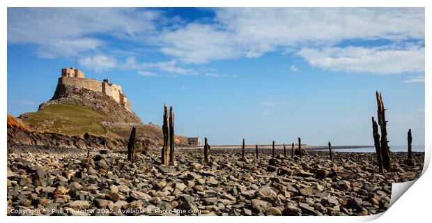Lindisfarne Castle, Holy Island, Northumberland Print by Phill Thornton