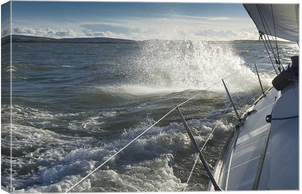 Racing through the Solent Canvas Print by Gary Eason