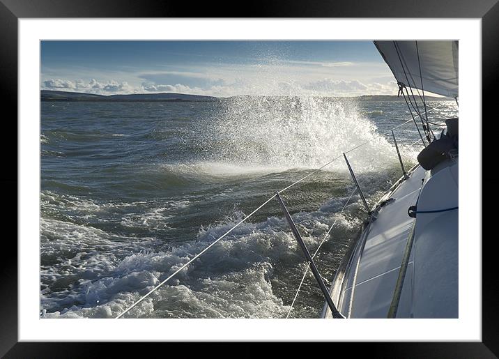 Racing through the Solent Framed Mounted Print by Gary Eason