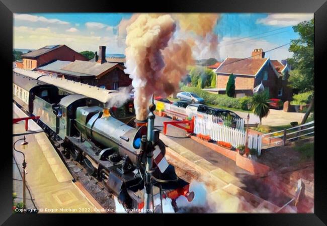 Smoke and Steam at Taunton Station Framed Print by Roger Mechan