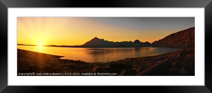 Elgol at Sunset  Framed Mounted Print by Lady Debra Bowers L.R.P.S