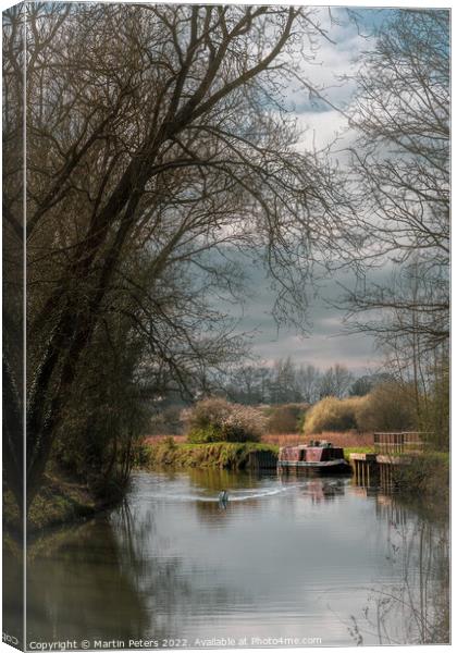 Serenity on the River Canvas Print by Martin Yiannoullou