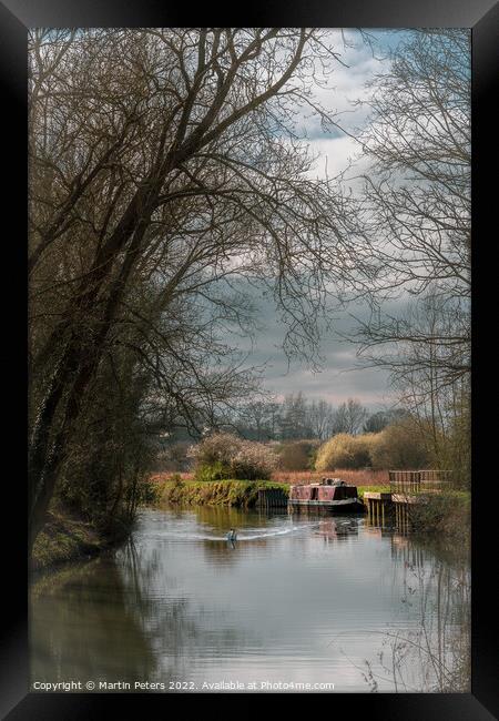 Serenity on the River Framed Print by Martin Yiannoullou