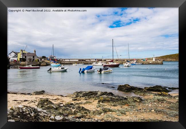 Cemaes Harbour Isle of Anglesey Wales Framed Print by Pearl Bucknall