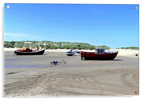Barmouth beach at low tide, Wales. Acrylic by john hill