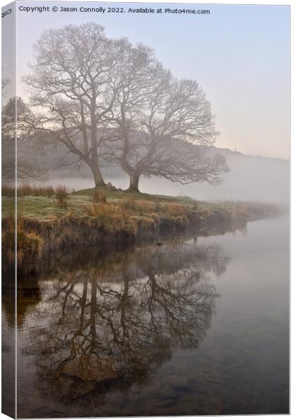 Elterwater Reflections Canvas Print by Jason Connolly