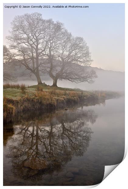 Elterwater Reflections Print by Jason Connolly