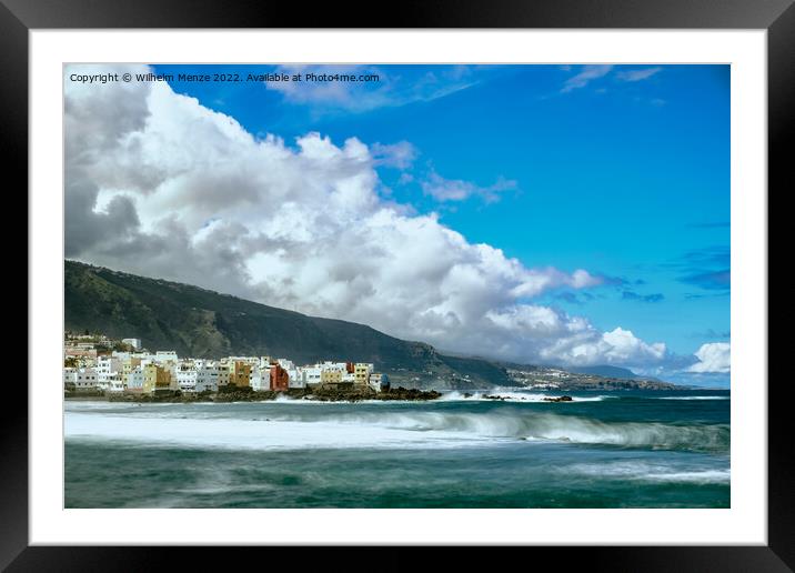 The Atlantic coast in the area of Playa Jardin in the background Framed Mounted Print by Wilhelm Menze