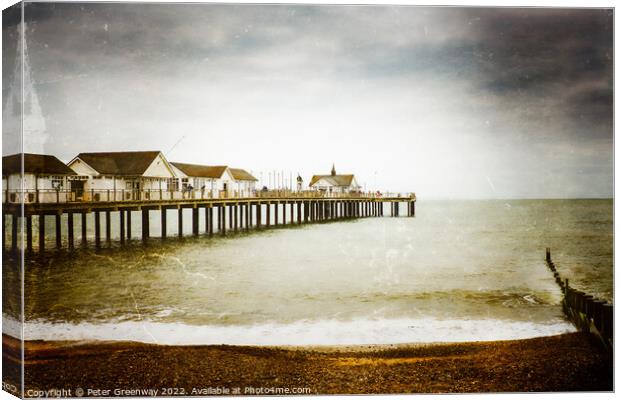 The Pier At Southwold, Suffolk Canvas Print by Peter Greenway