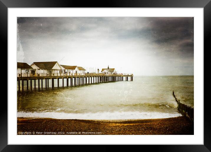 The Pier At Southwold, Suffolk Framed Mounted Print by Peter Greenway