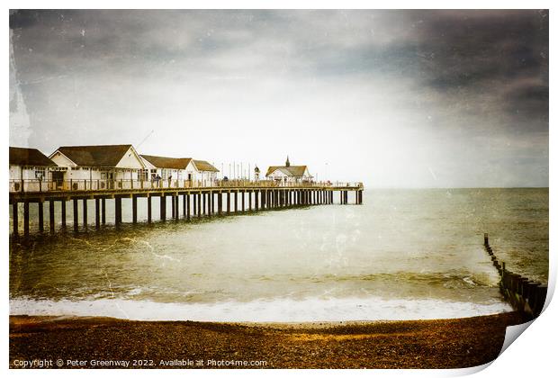 The Pier At Southwold, Suffolk Print by Peter Greenway